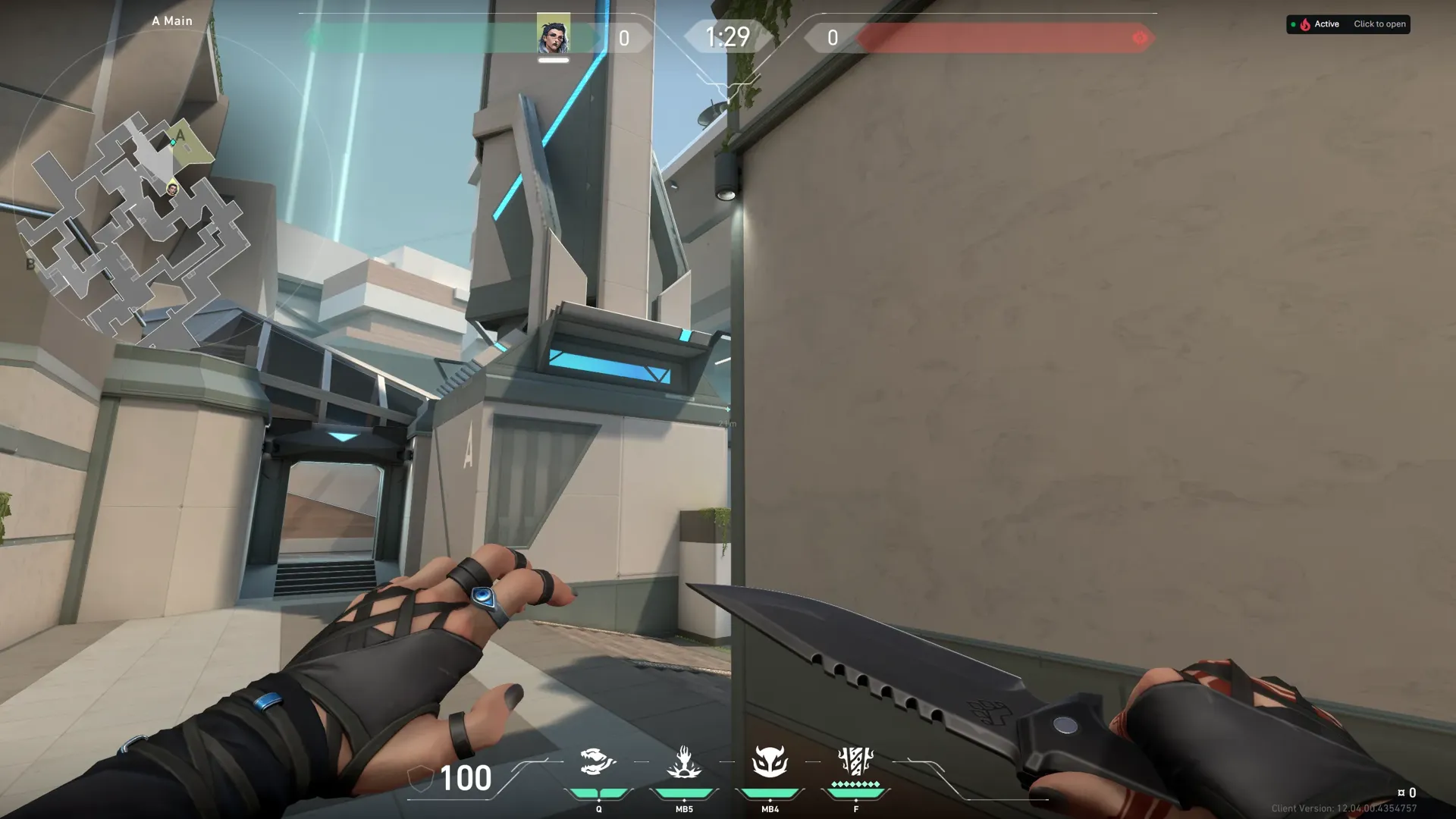 Fade Haunt on Split Attack Site A — step 3 of 4: Aim — line up the shot