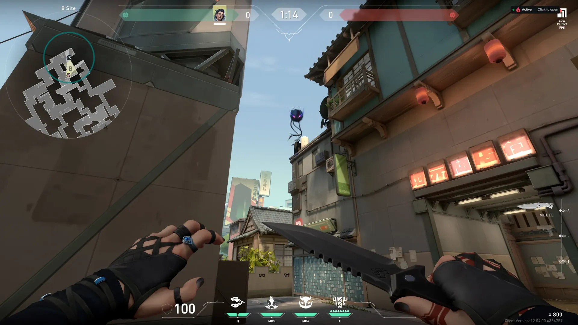 Fade Haunt on Split Defense Site B — step 3 of 4: Aim — line up the shot