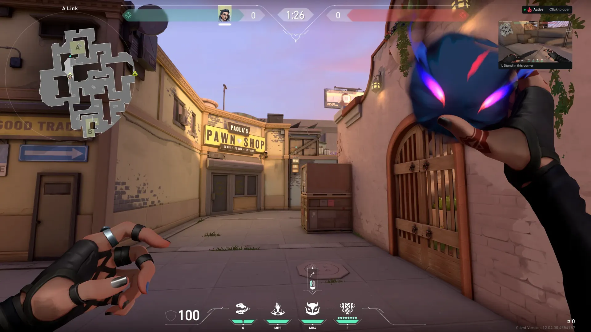 Fade Haunt on Sunset Defense Site A — step 2 of 3: Aim — line up the shot