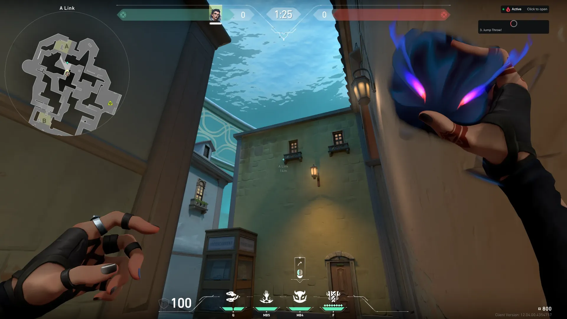 Fade Haunt on Pearl Defense Site A — step 2 of 3: Aim — line up the shot