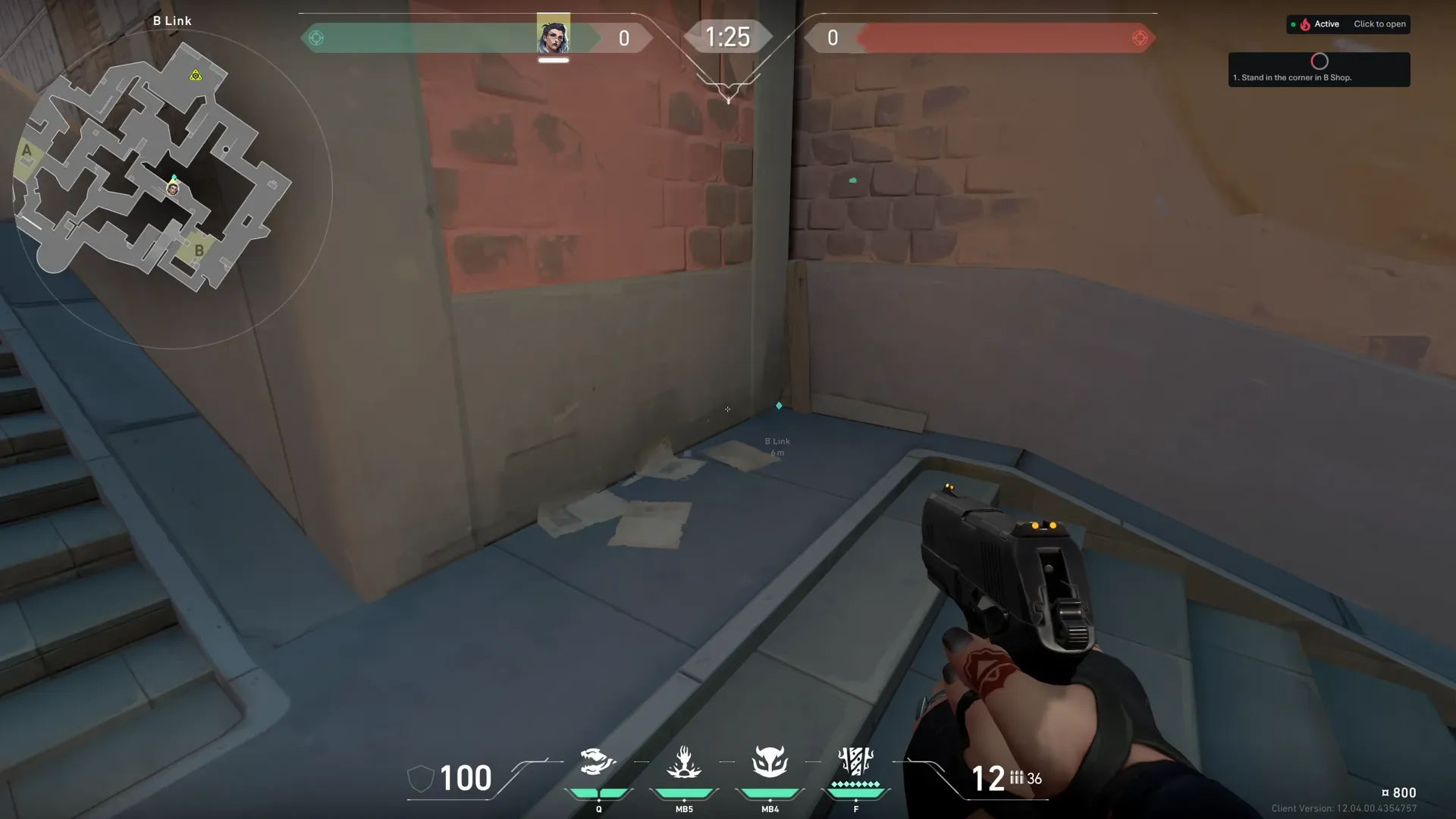Fade Haunt on Pearl Defense Site B — step 1 of 3: Position — where to stand