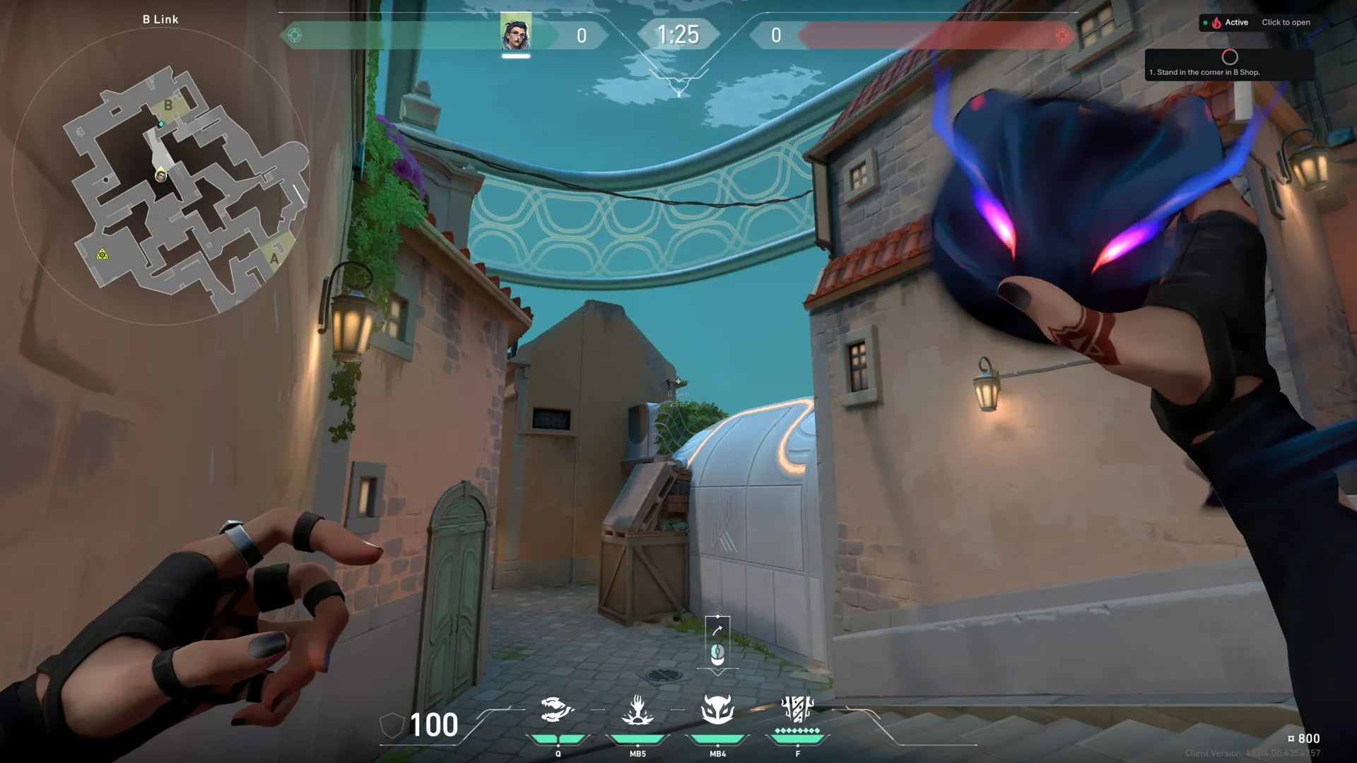 Fade Haunt on Pearl Defense Site B — step 2 of 3: Aim — line up the shot
