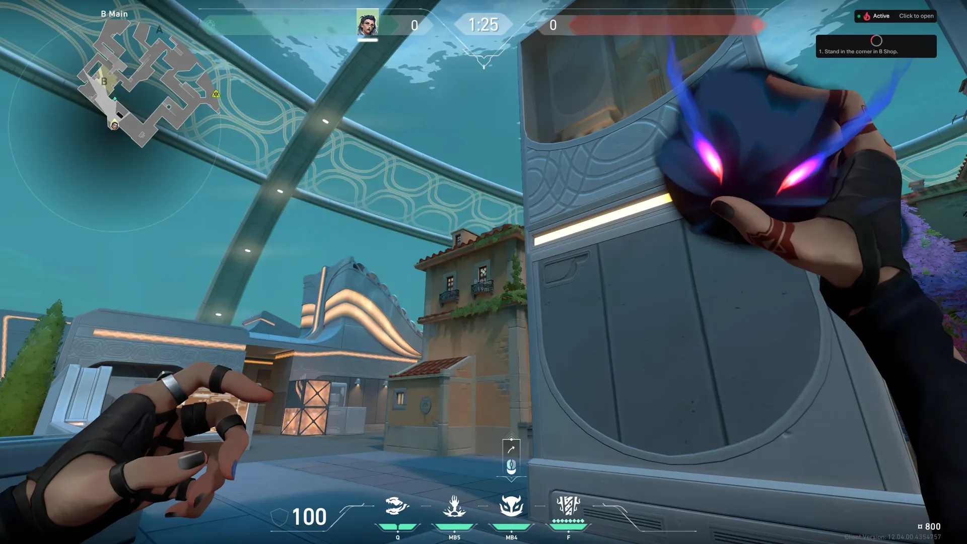 Fade Haunt on Pearl Defense Site B — step 2 of 3: Aim — line up the shot