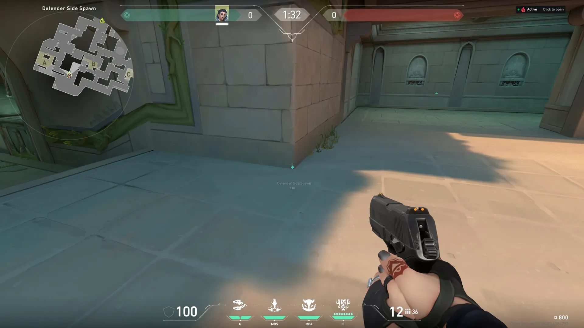 Fade Haunt on Lotus Defense Site B — step 1 of 3: Position — where to stand