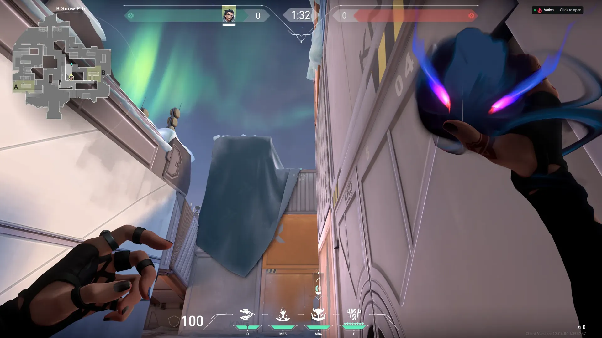 Fade Haunt on Icebox Defense Site B — step 2 of 4: Aim — line up the shot