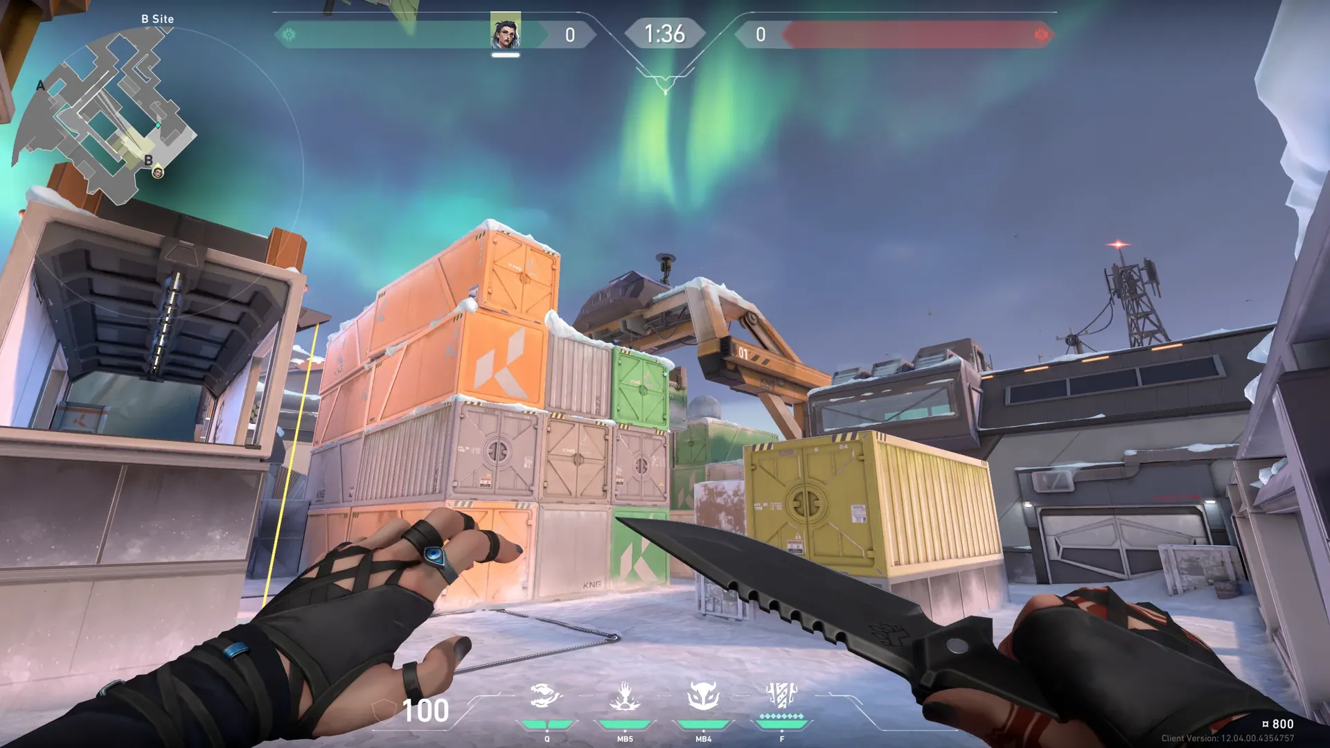 Fade Haunt on Icebox Defense Site B — step 2 of 3: Aim — line up the shot