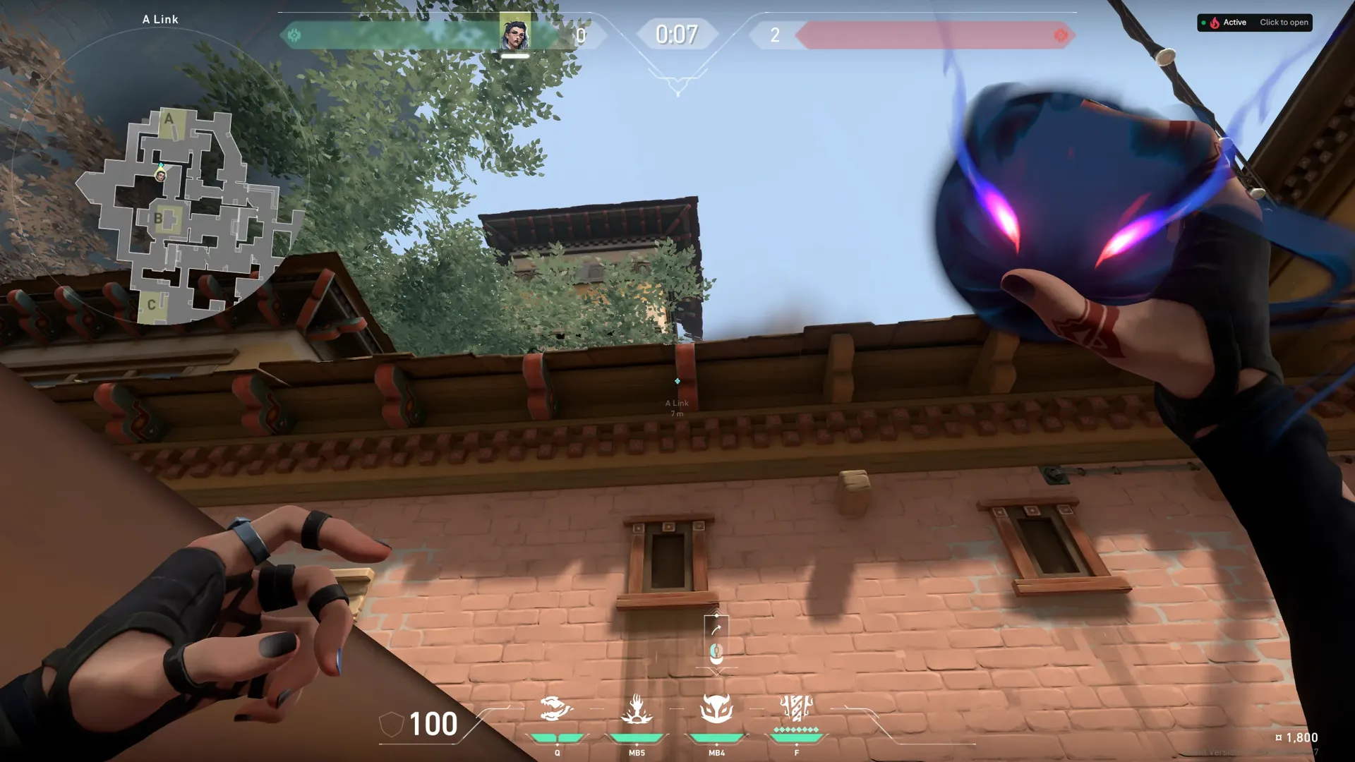 Fade Haunt on Haven Defense Site A — step 2 of 3: Aim — line up the shot