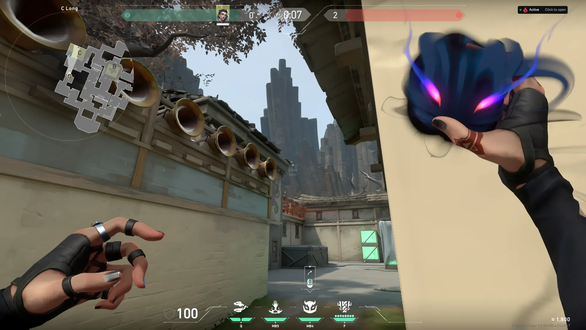 Fade Haunt on Haven Attack Site C — step 2 of 3: Aim — line up the shot