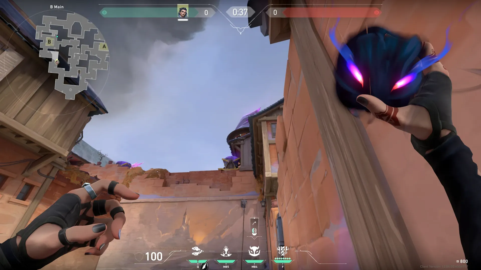 Fade Haunt on Corrode Attack Site B — step 2 of 3: Aim — line up the shot