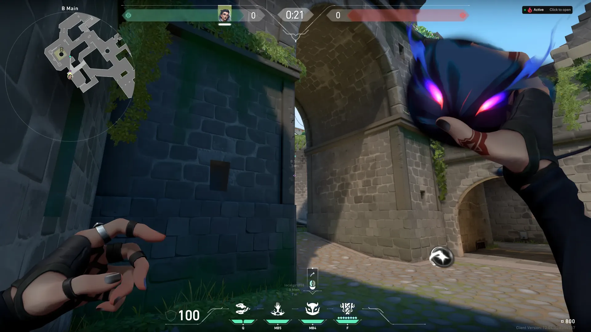 Fade Haunt on Breeze Attack Site B — step 2 of 3: Aim — line up the shot