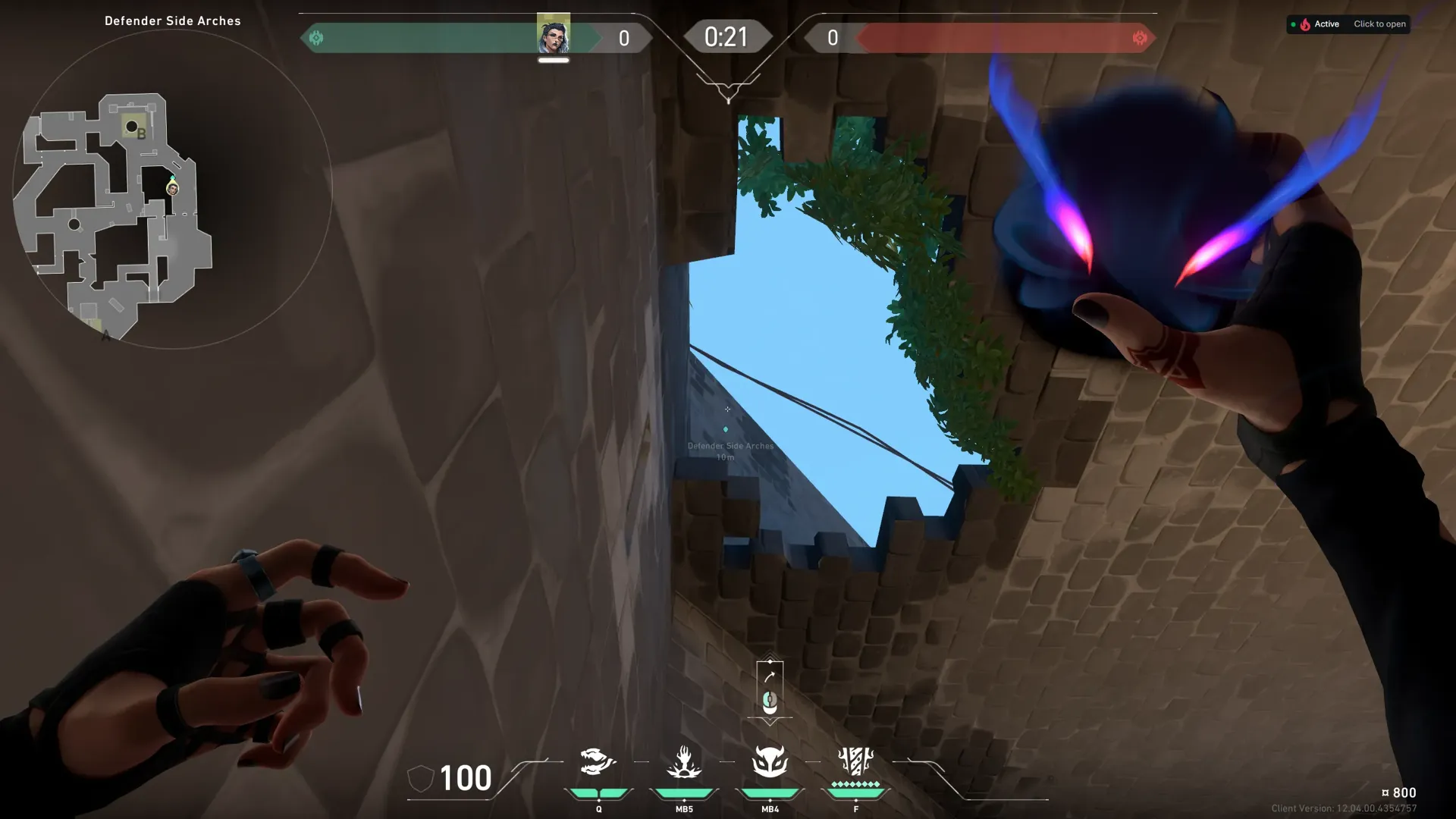 Fade Haunt on Breeze Defense Site B — step 2 of 3: Aim — line up the shot