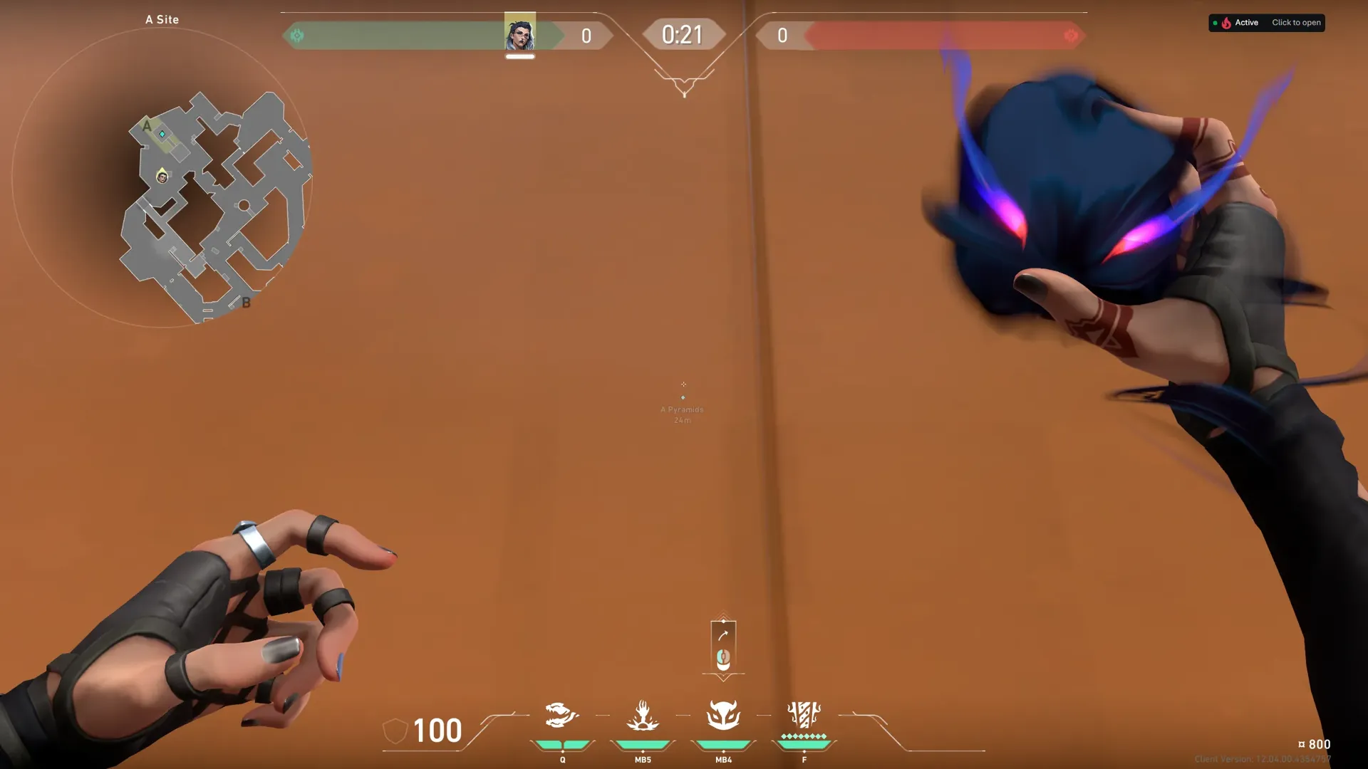 Fade Haunt on Breeze Defense Site A — step 2 of 3: Aim — line up the shot