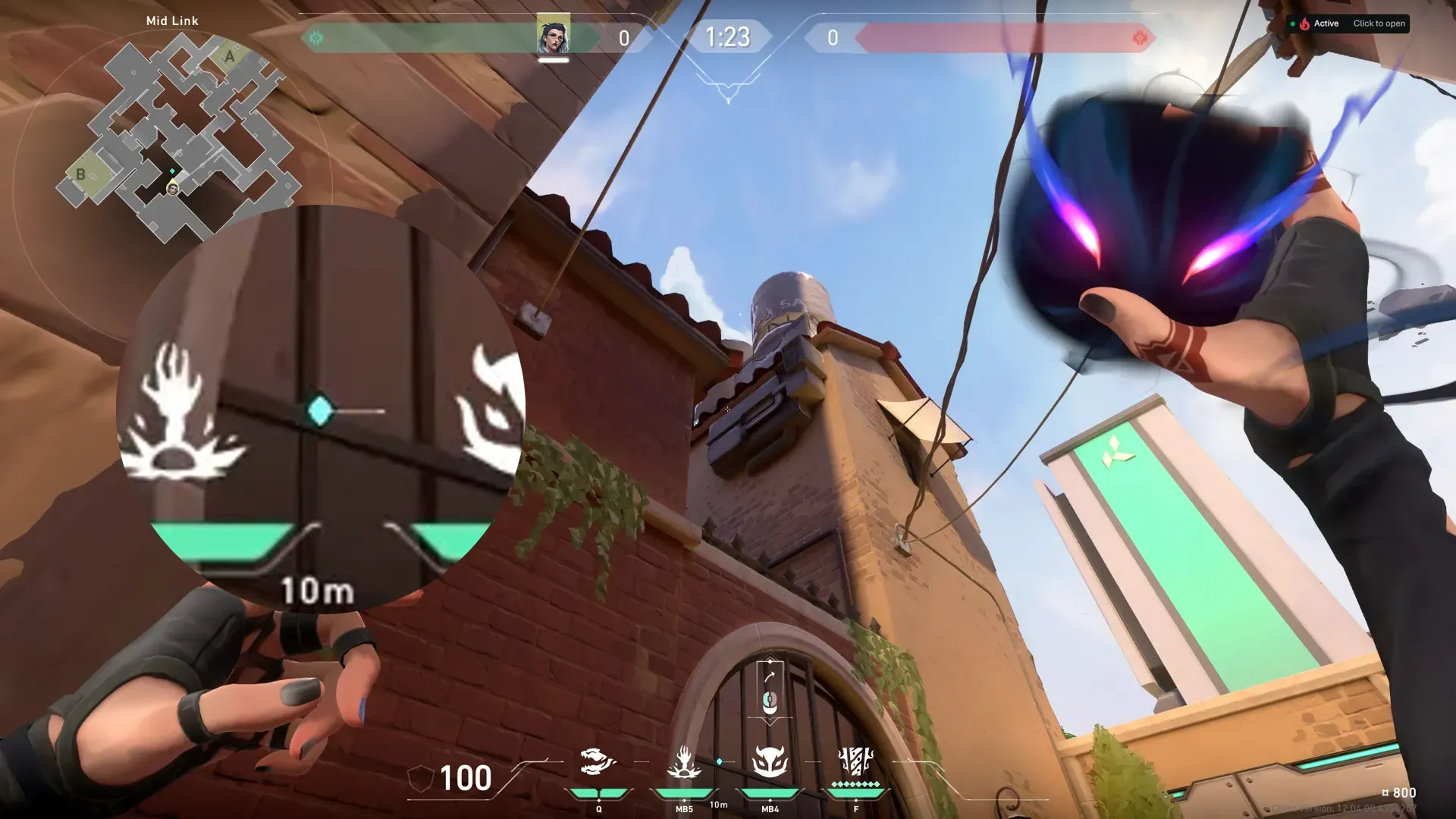 Fade Haunt on Ascent Attack Mid — step 2 of 3: Aim — line up the shot