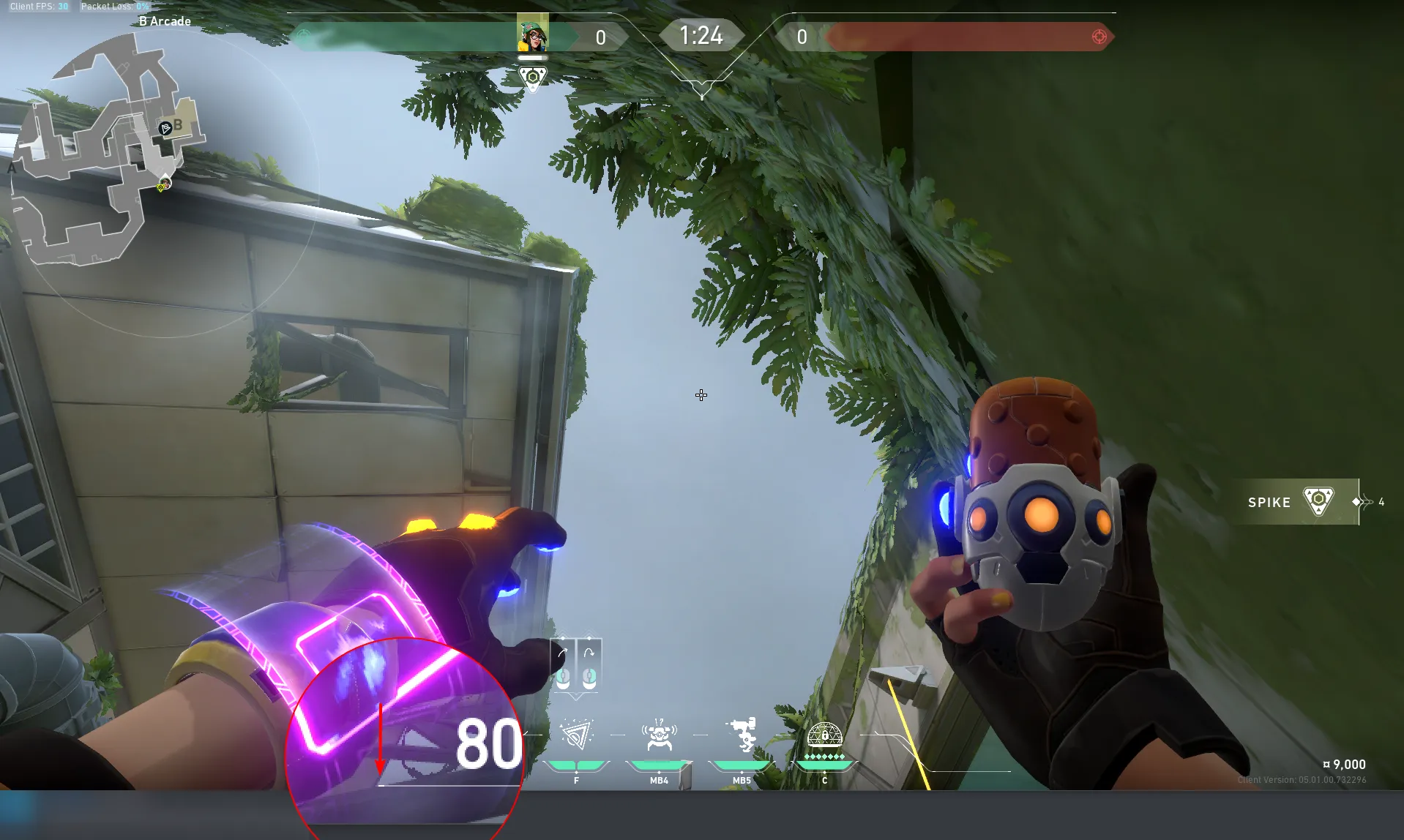 Killjoy Nanoswarm on Fracture Attack Site B — step 2 of 3: Aim — line up the shot