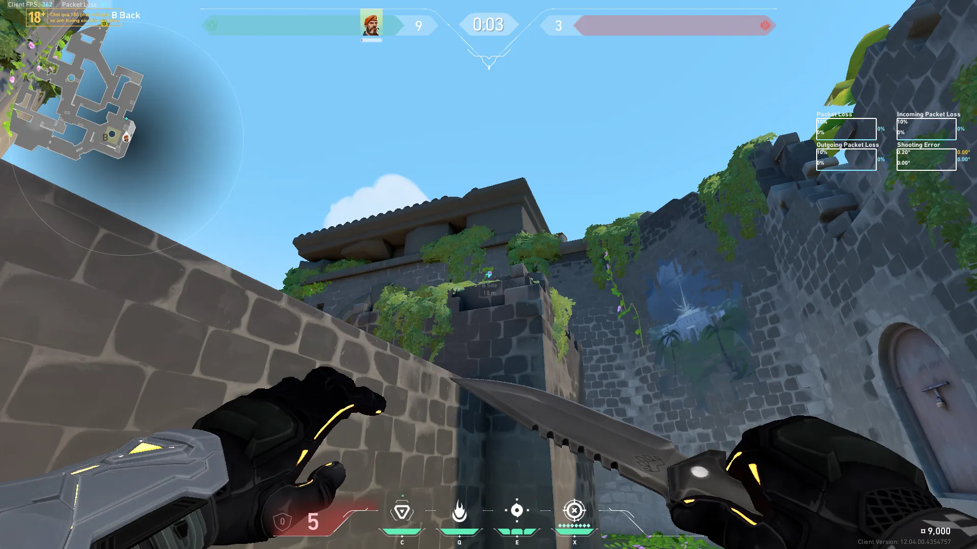 Brimstone Incendiary on Breeze Defense Site B — step 3 of 4: Aim — line up the shot