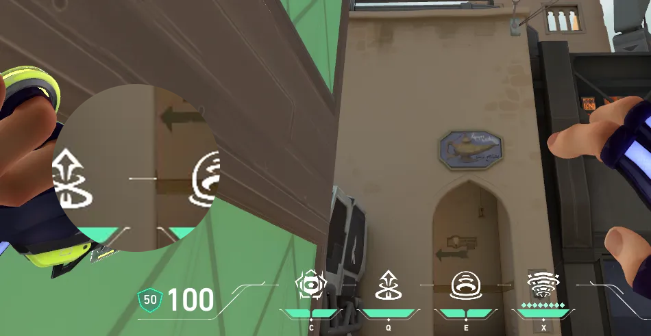 Miks M-pulse on Bind Defense Site B — step 2 of 3: Aim — line up the shot