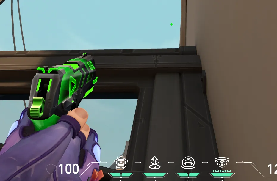 Miks M-pulse on Bind Defense Site A — step 2 of 3: Aim — line up the shot
