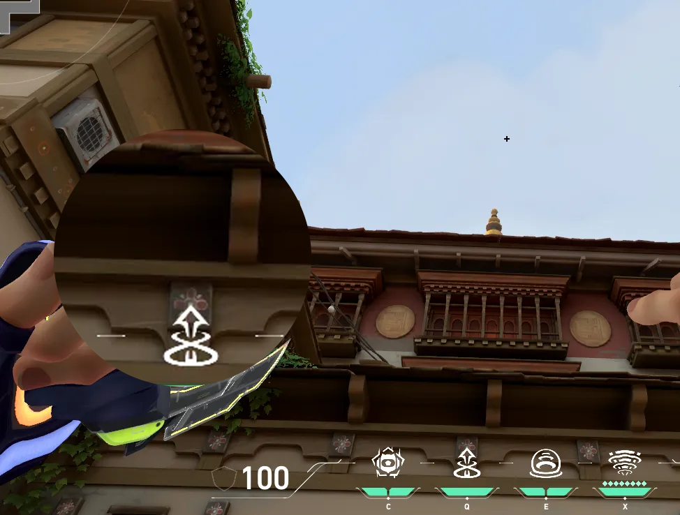 Miks M-pulse on Haven Defense Site C — step 2 of 3: Aim — line up the shot