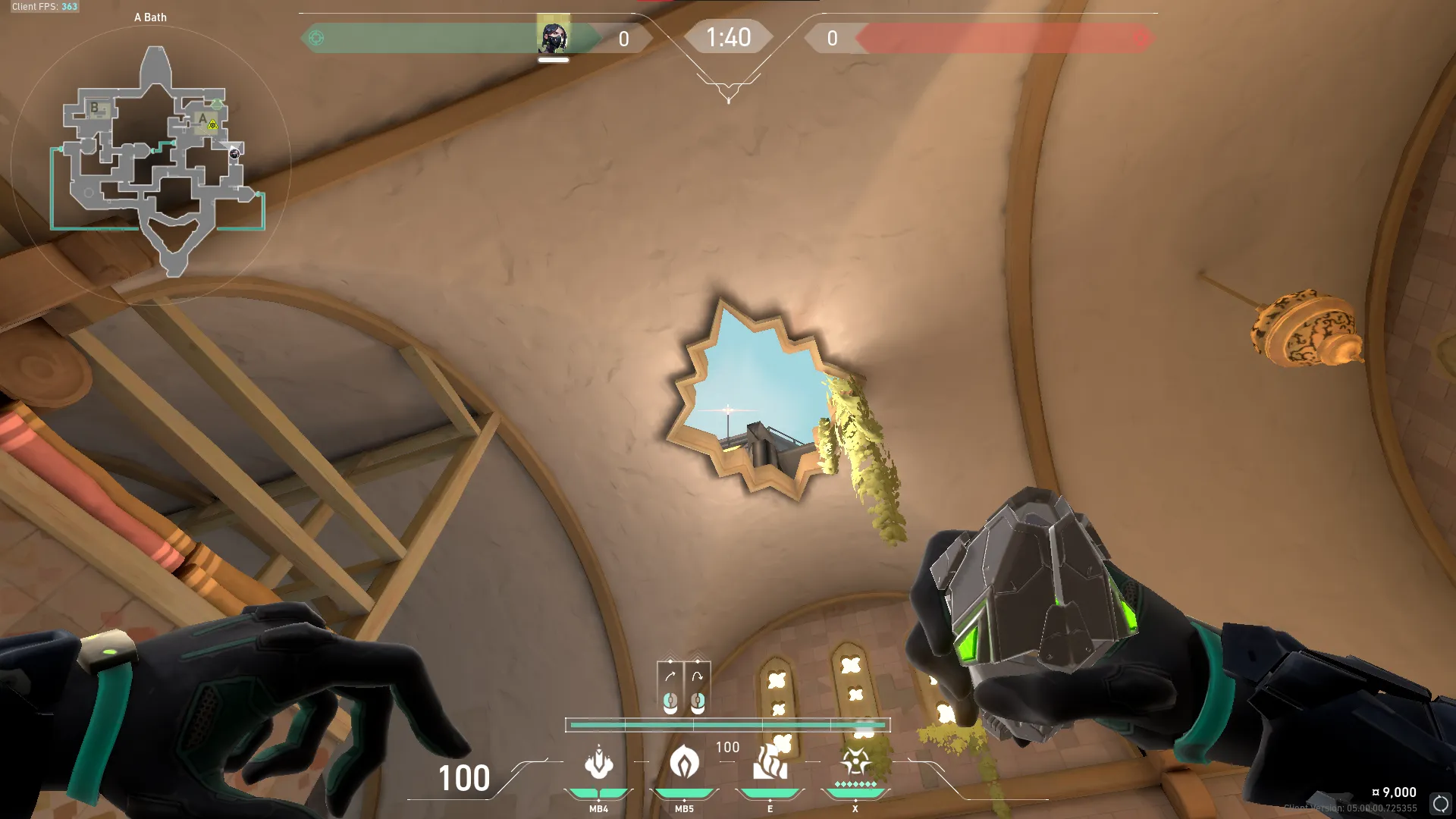 Viper Poison Cloud on Bind Attack Site A — step 2 of 3: Aim — line up the shot