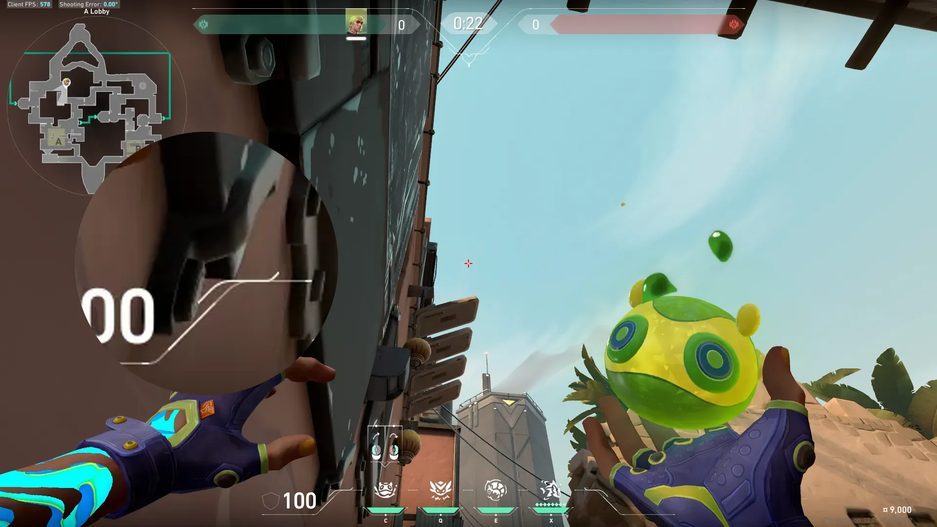 Gekko Mosh Pit on Bind Attack Site A — step 2 of 3: Aim — line up the shot