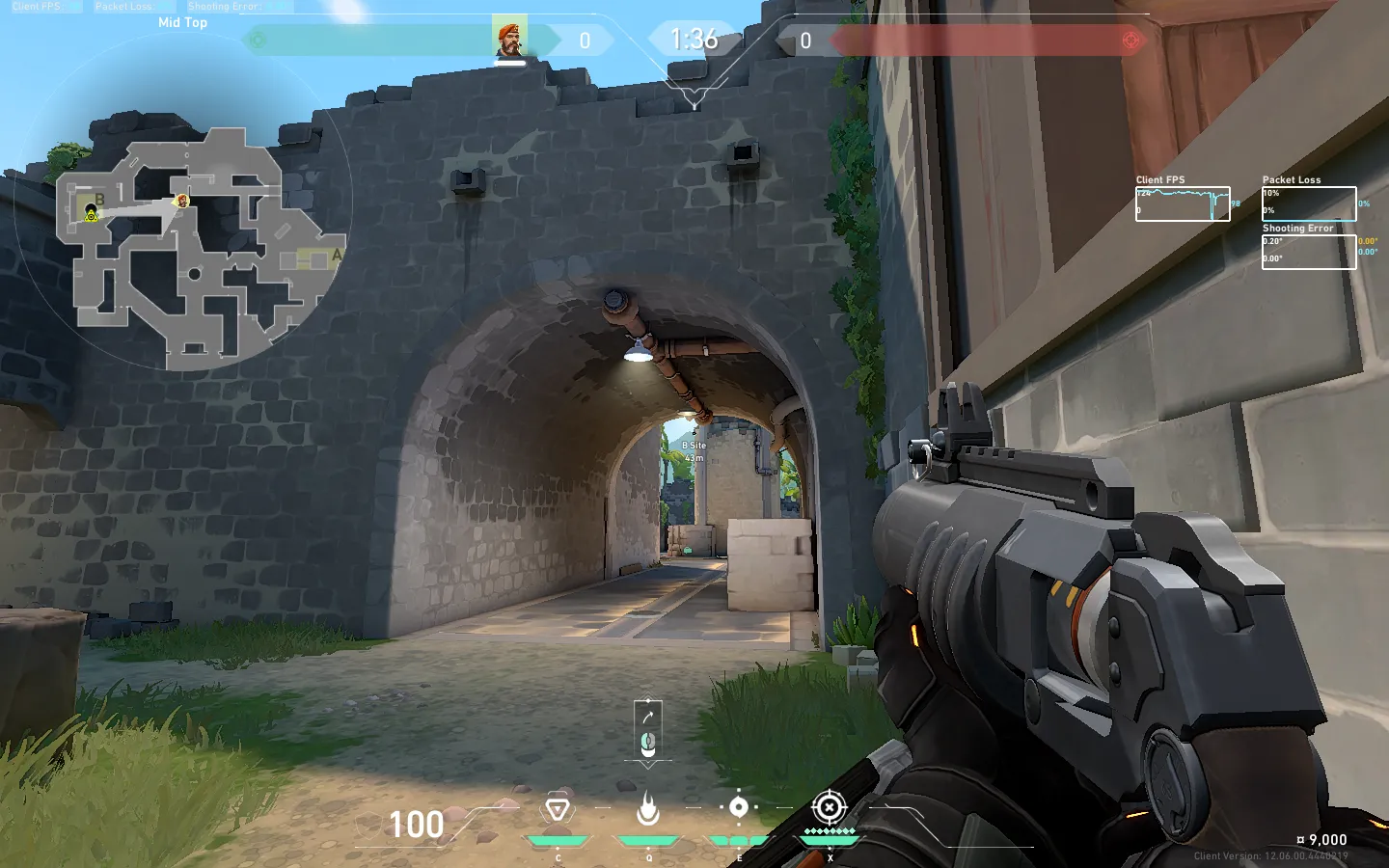 Brimstone Incendiary on Breeze Attack Site B — step 2 of 4: Aim — line up the shot