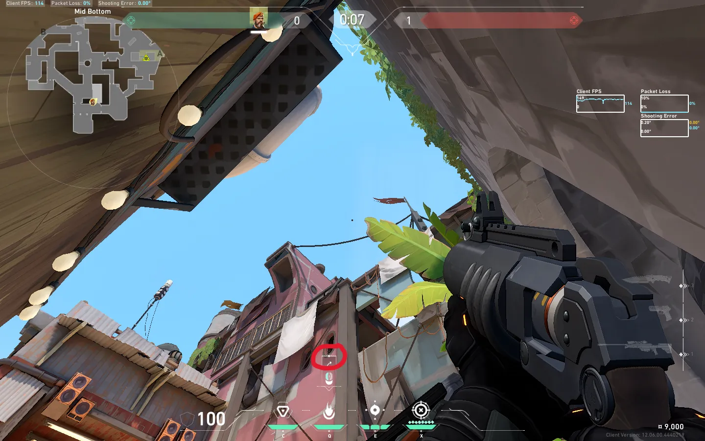 Brimstone Incendiary on Breeze Attack Site A — step 2 of 3: Aim — line up the shot