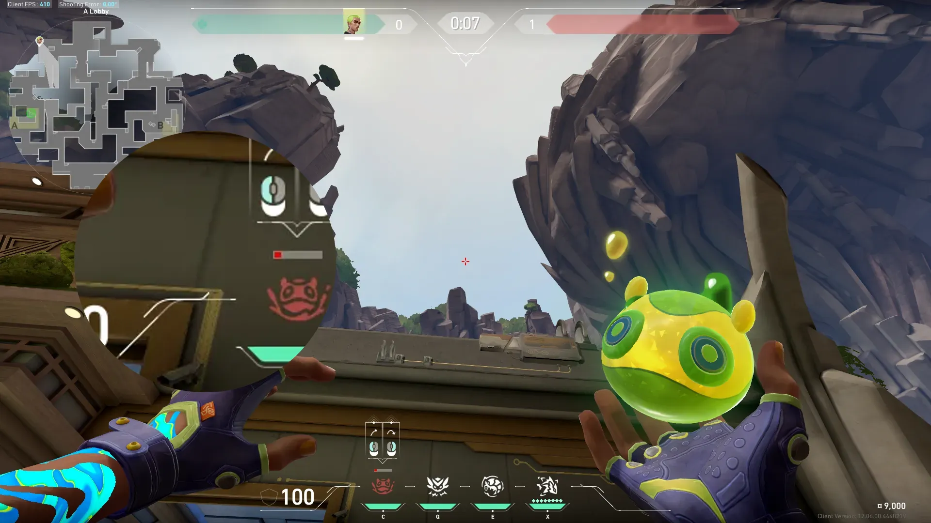 Gekko Mosh Pit on Abyss Attack Site A — step 2 of 3: Aim — line up the shot