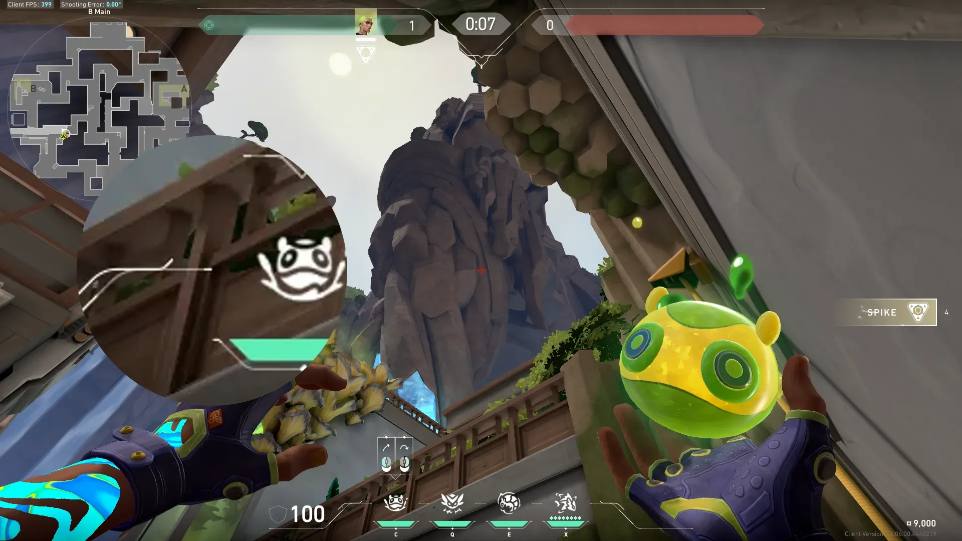 Gekko Mosh Pit on Abyss Attack Site B — step 2 of 3: Aim — line up the shot
