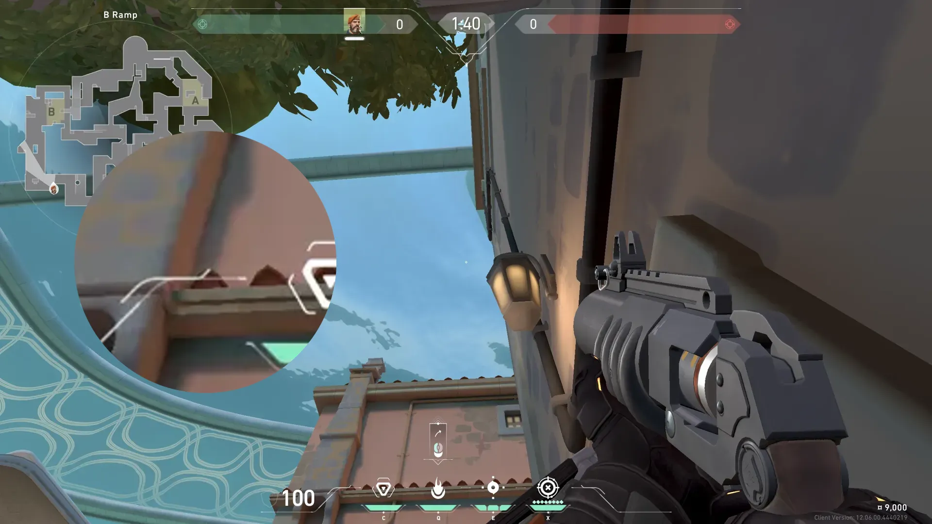 Brimstone Incendiary on Pearl Attack Site B — step 2 of 3: Aim — line up the shot