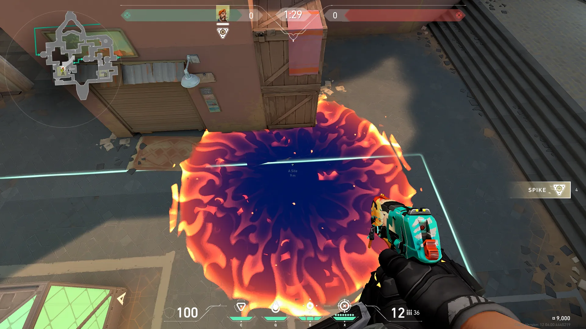 Brimstone Incendiary on Bind Attack Site A — step 1 of 5: Position — where to stand