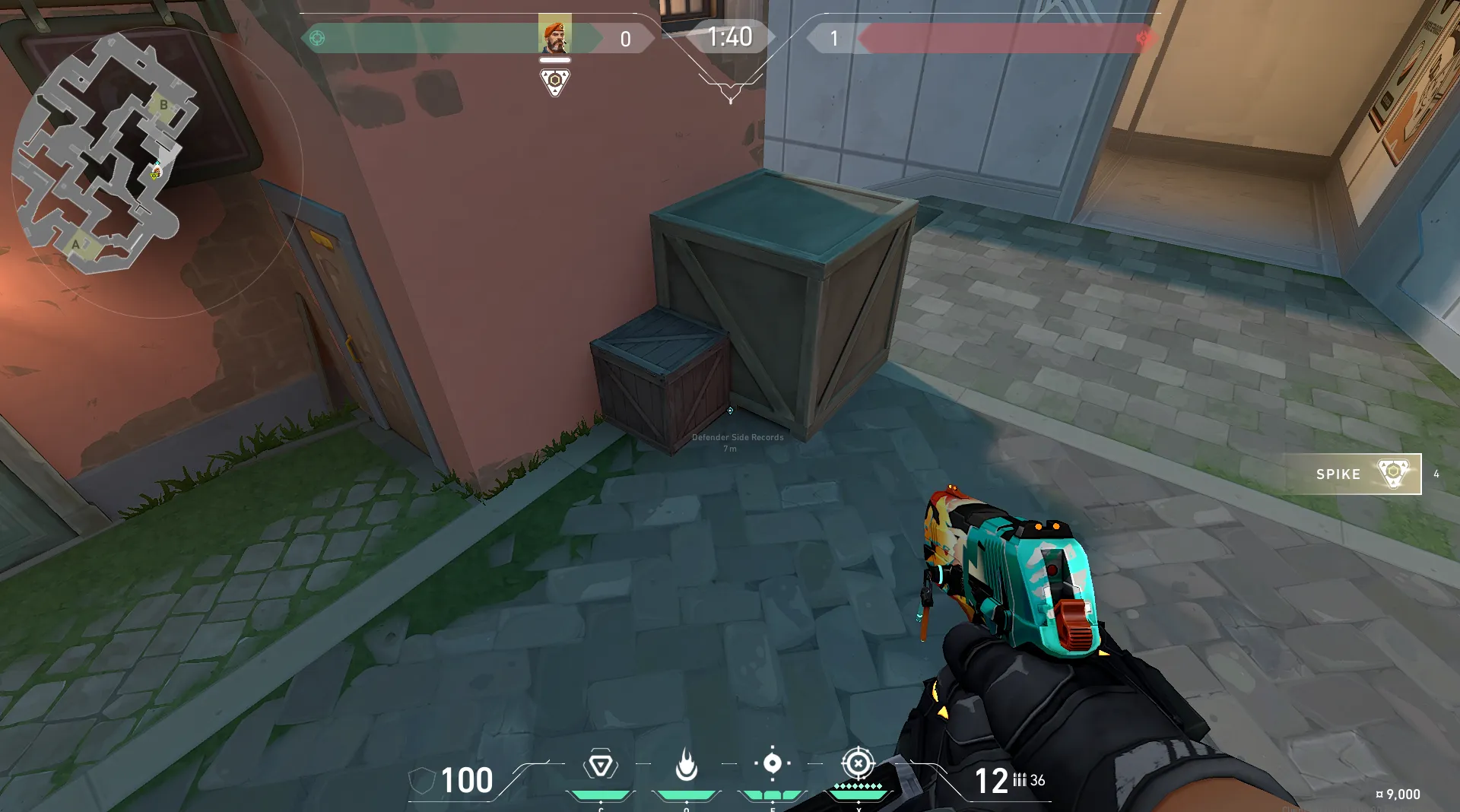 Brimstone Incendiary on Pearl Defense Site B — step 2 of 4: Aim — line up the shot