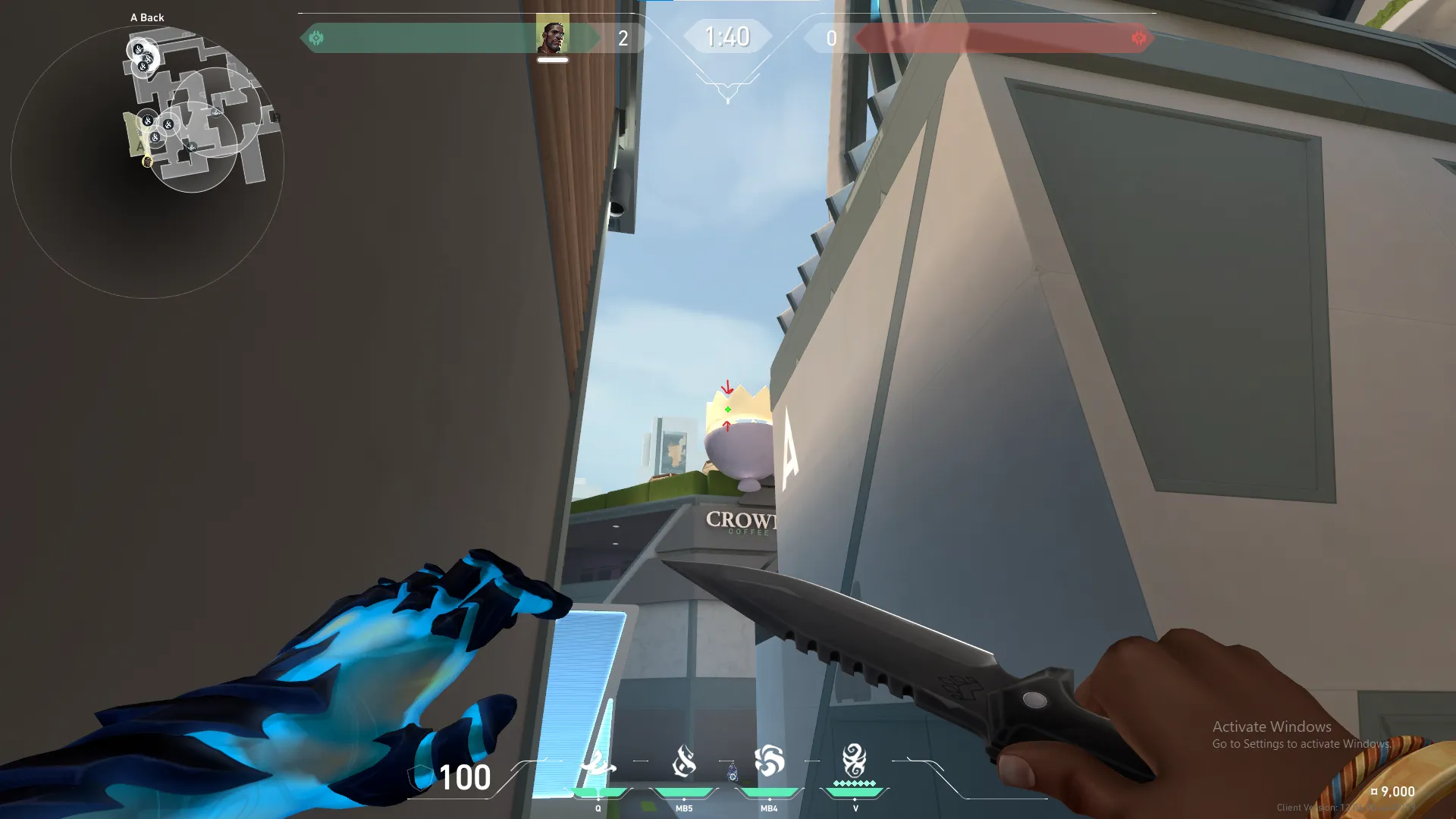 Veto Chokehold on Split Defense Site A — step 2 of 3: Aim — line up the shot
