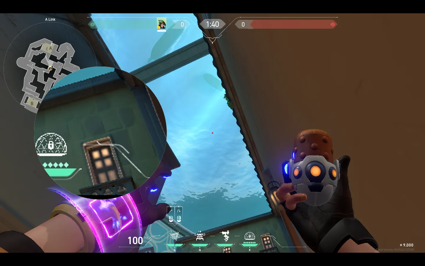 Killjoy Nanoswarm on Pearl Attack Site A — step 2 of 3: Aim — line up the shot