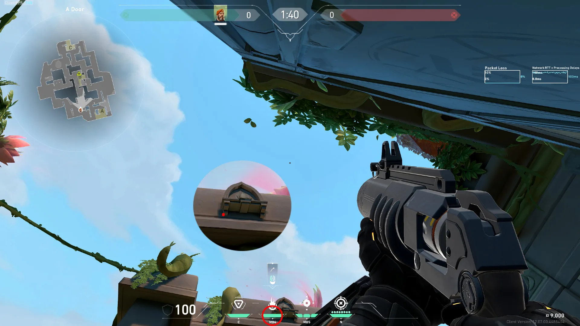 Brimstone Incendiary on Lotus Attack Site B — step 2 of 3: Aim — line up the shot