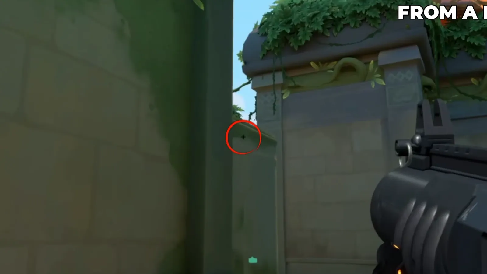Brimstone Incendiary on Lotus Attack Site A — step 2 of 3: Aim — line up the shot