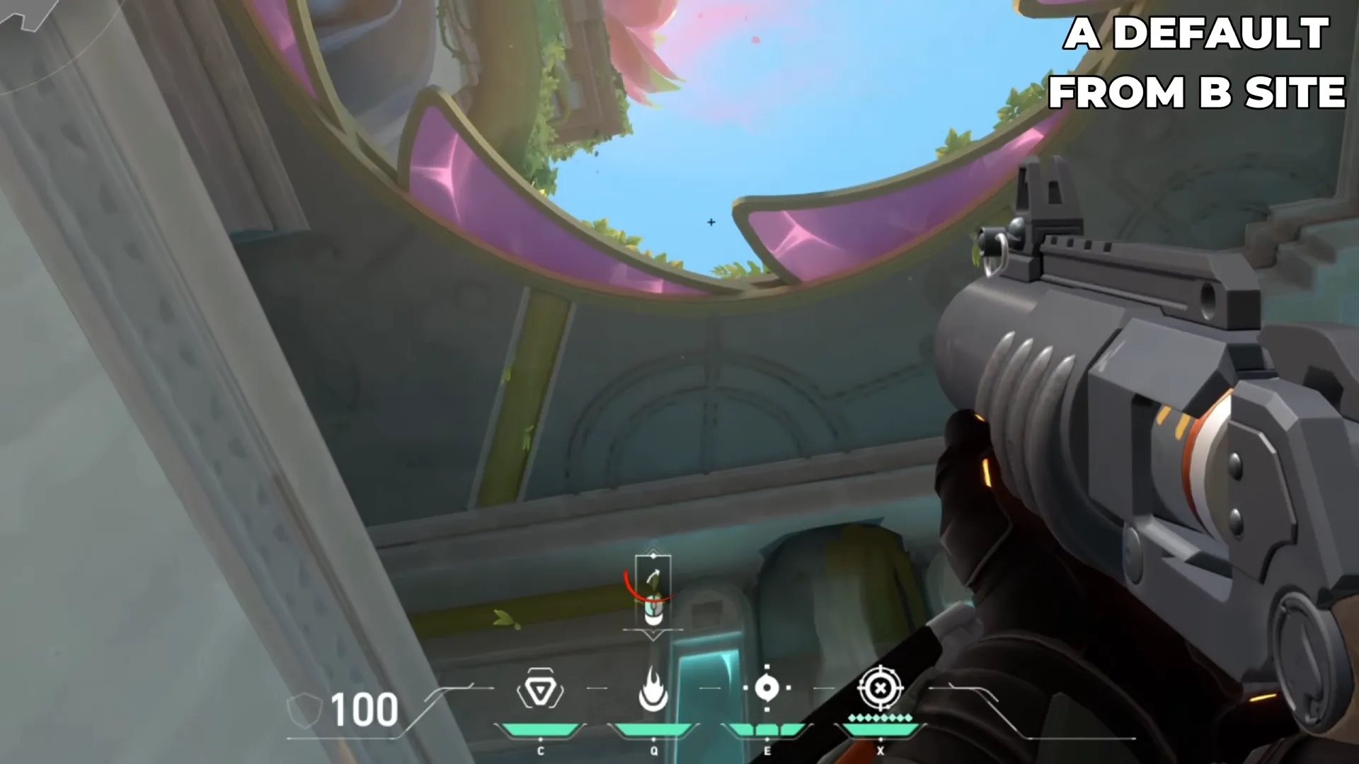 Brimstone Incendiary on Lotus Defense Site A — step 2 of 3: Aim — line up the shot