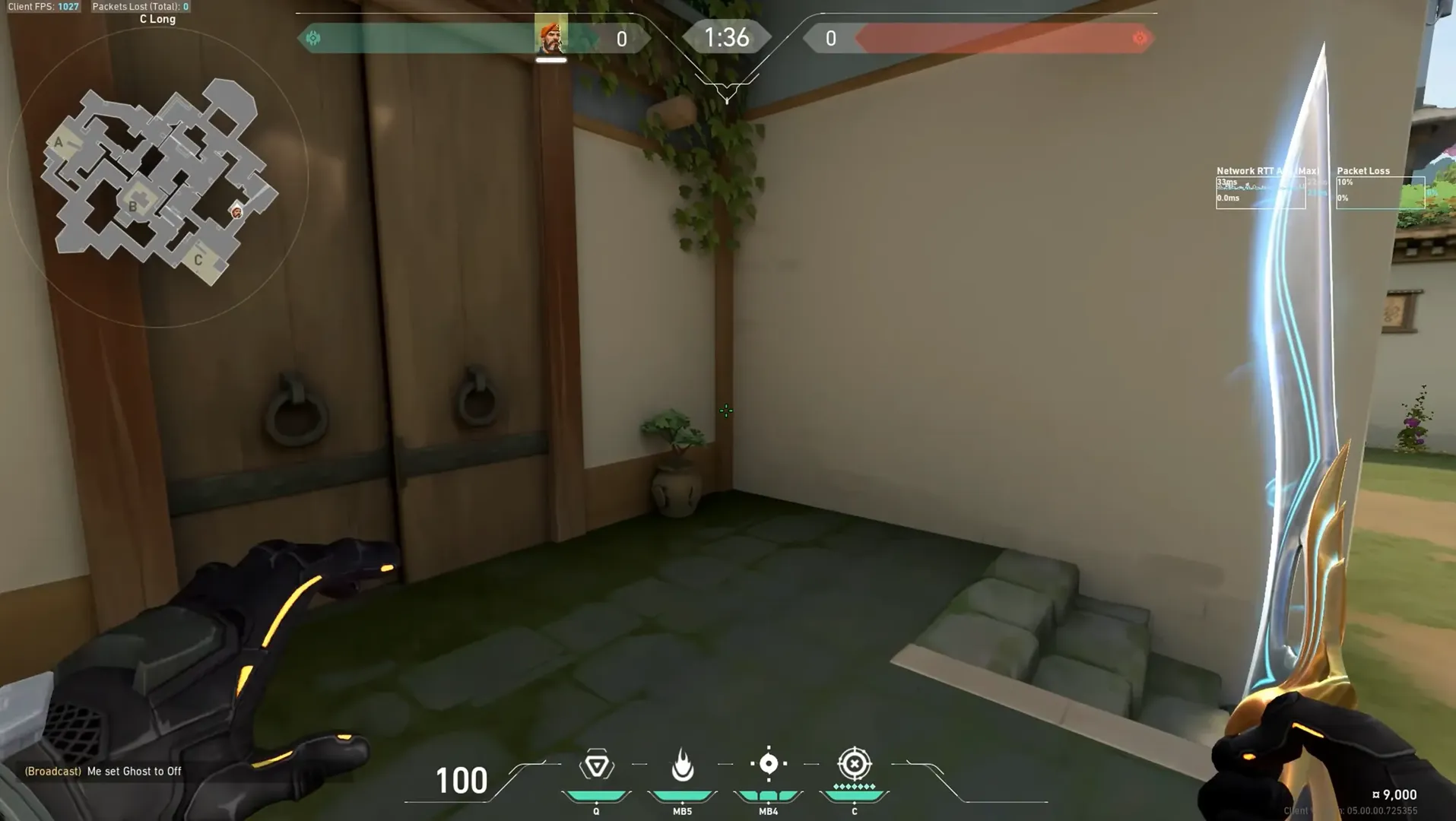 Brimstone Incendiary on Haven Attack Site C — step 1 of 3: Position — where to stand