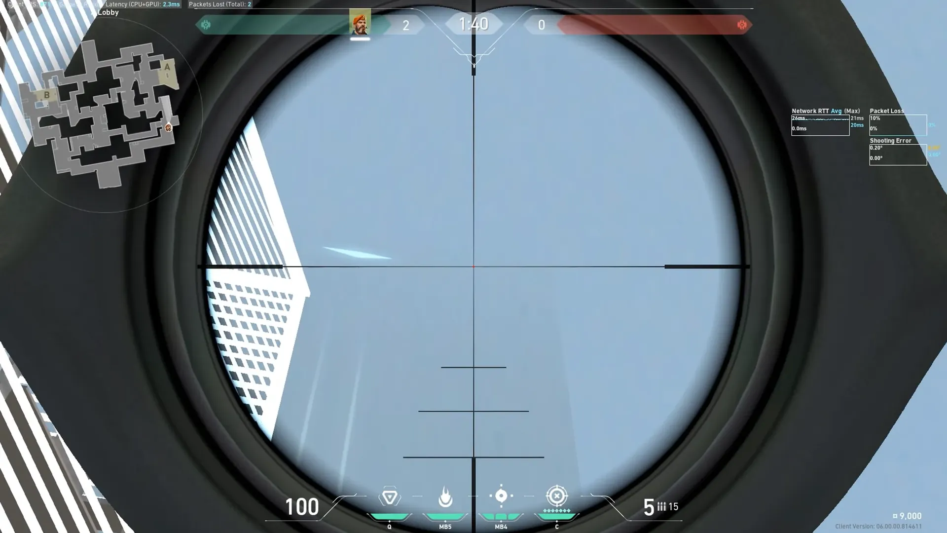 Brimstone Incendiary on Split Attack Site A — step 2 of 3: Aim — line up the shot