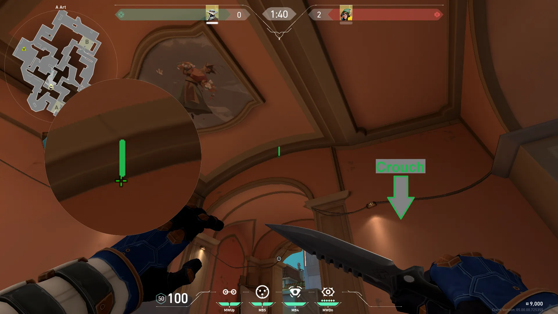 Cypher Cyber Cage on Pearl Defense Site A — step 2 of 4: Aim — line up the shot