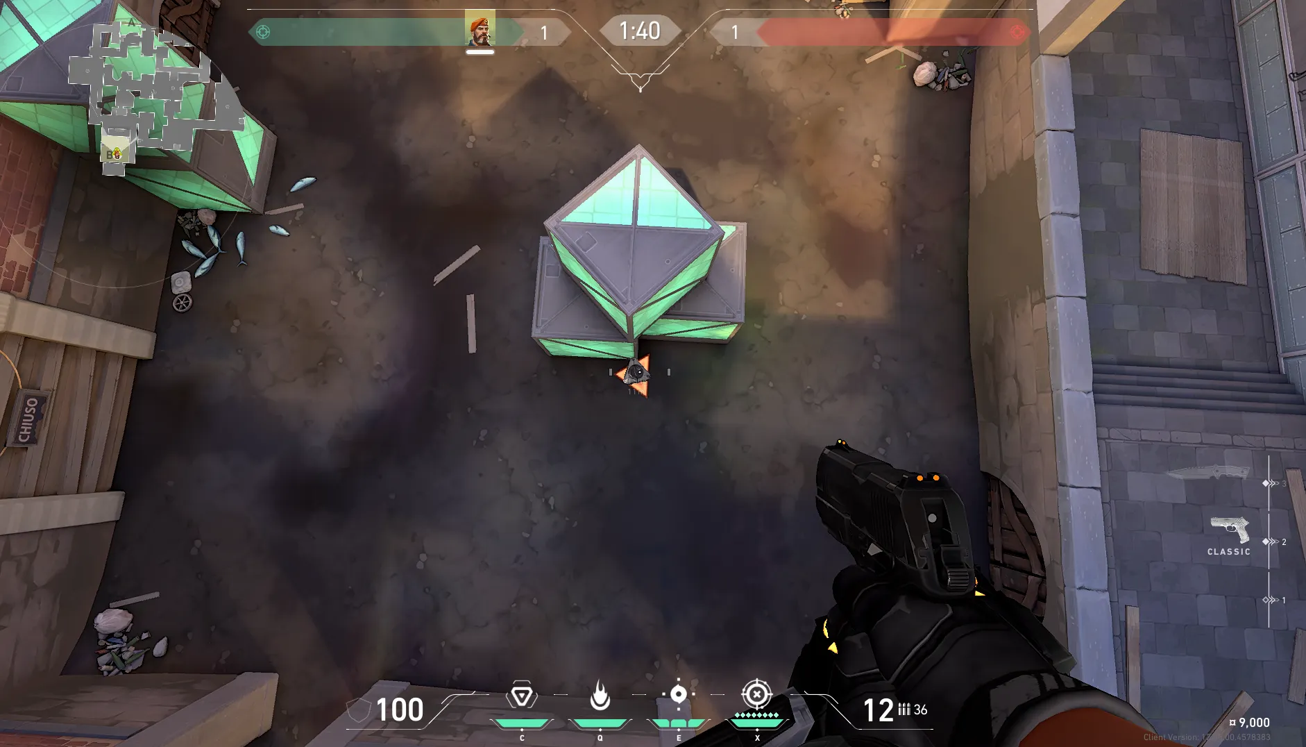 Brimstone Incendiary on Ascent Attack Site B — step 1 of 5: Position — where to stand