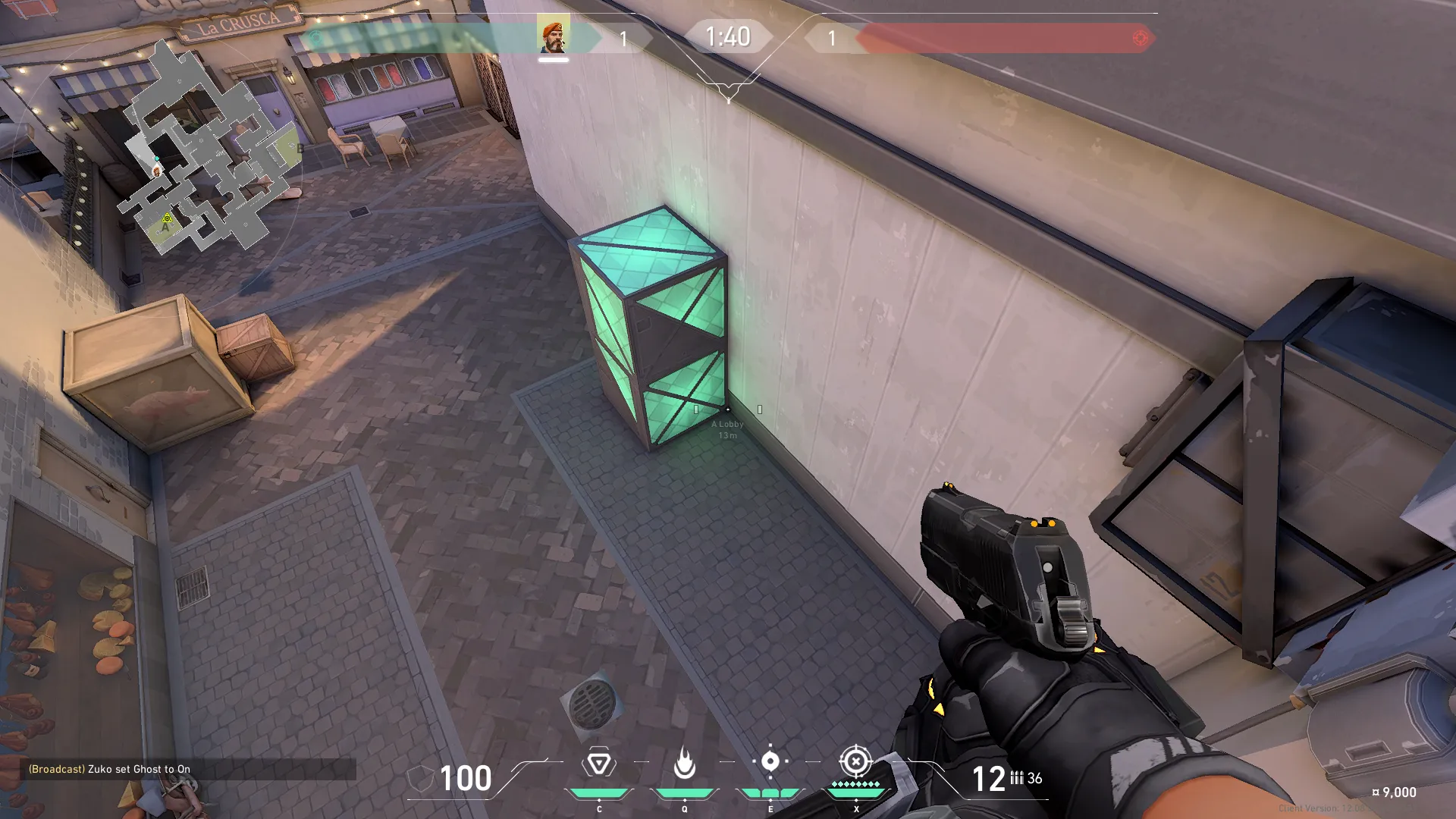 Brimstone Incendiary on Ascent Attack Site A — step 2 of 5: Aim — line up the shot