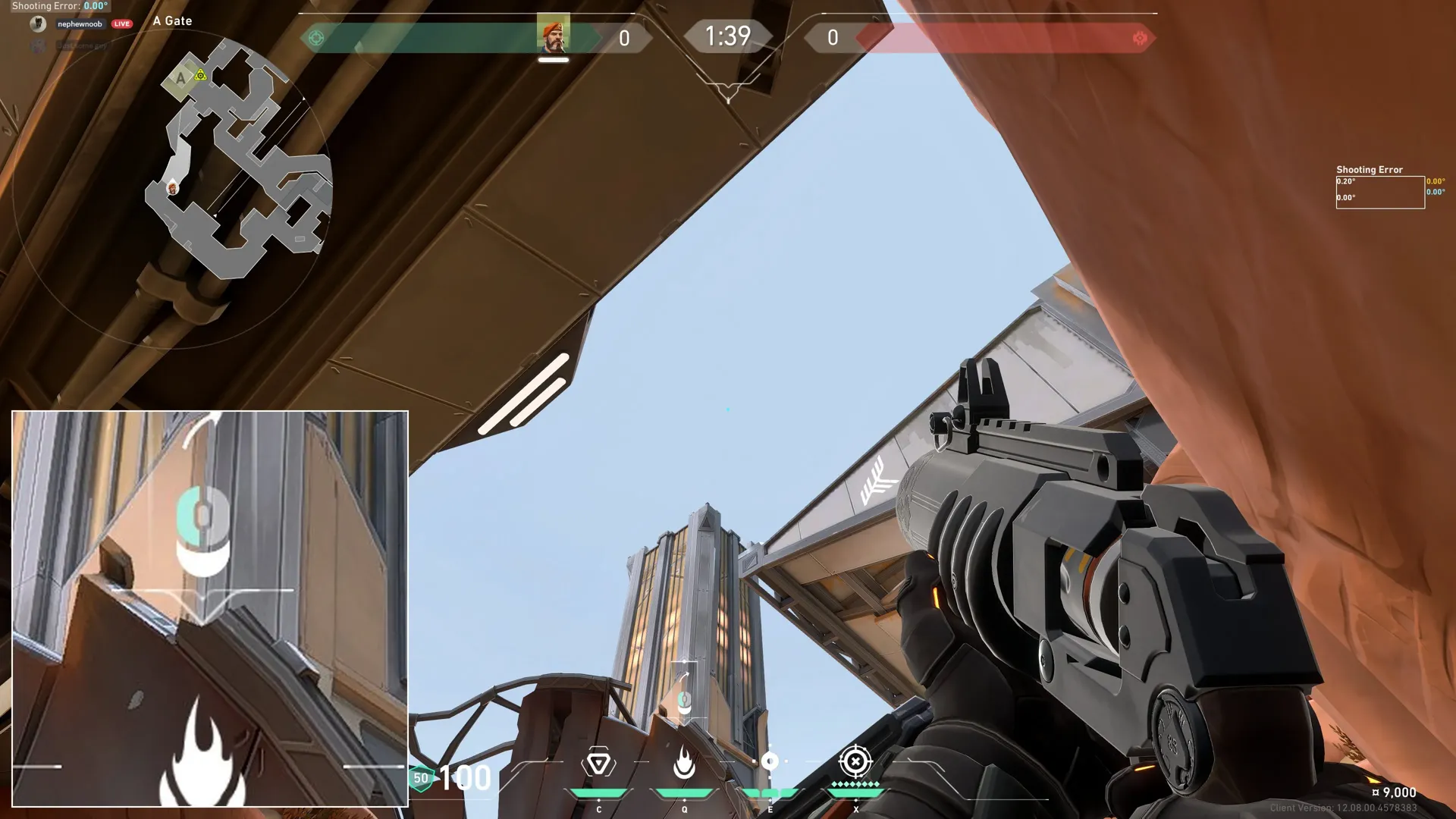 Brimstone Incendiary on Fracture Attack Site A — step 2 of 3: Aim — line up the shot