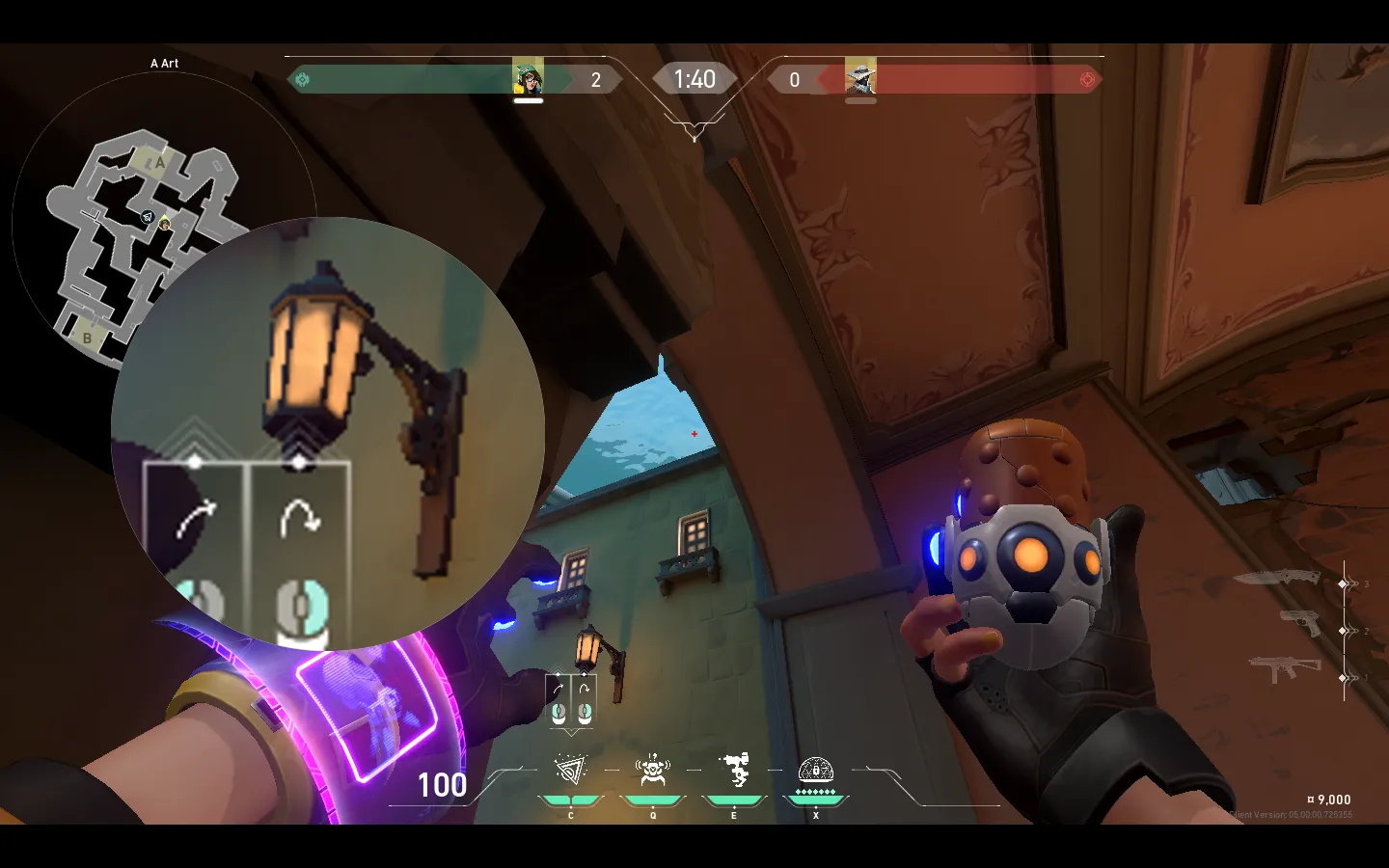 Killjoy Nanoswarm on Pearl Attack Site A — step 2 of 3: Aim — line up the shot
