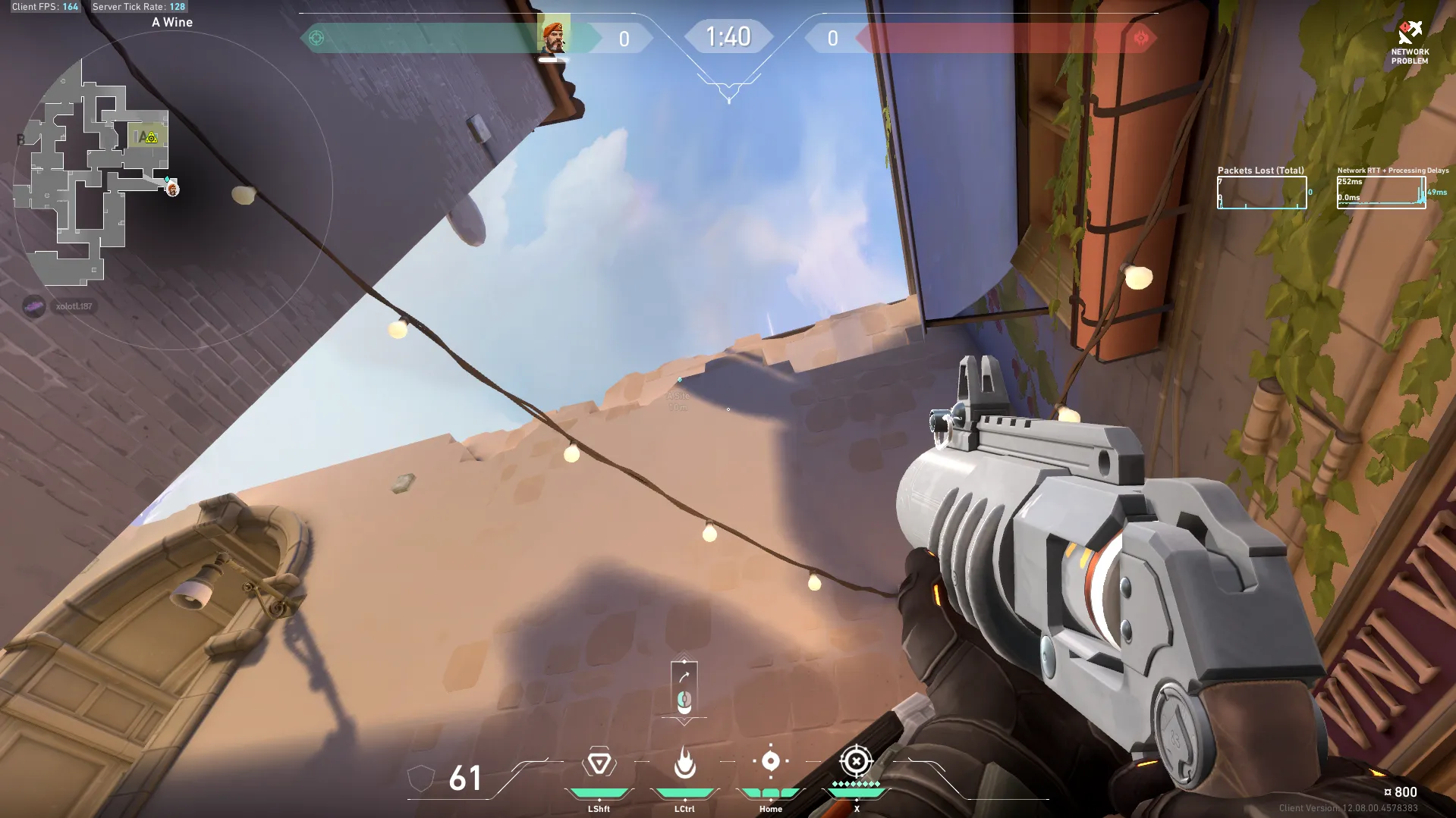 Brimstone Incendiary on Ascent Attack Site A — step 2 of 4: Aim — line up the shot