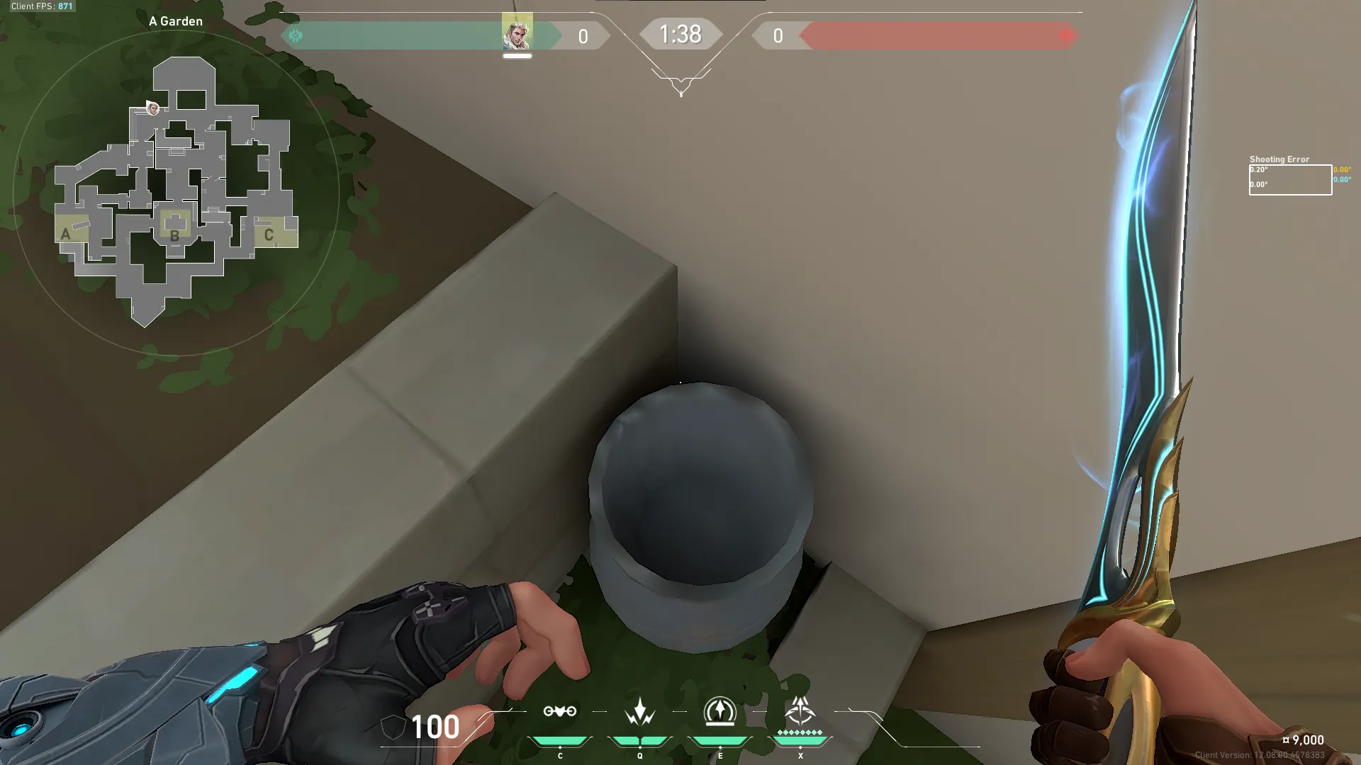 Sova Recon Bolt on Haven Attack Site A — step 1 of 3: Position — where to stand