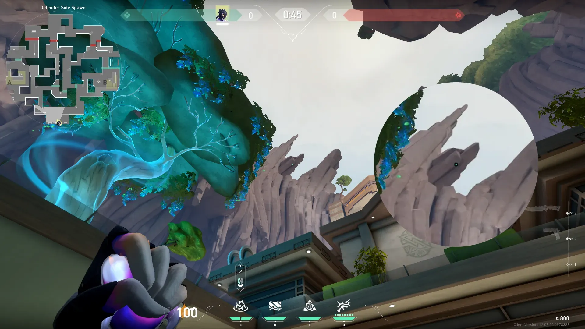 Vyse Razorvine on Abyss Defense Site A — step 2 of 3: Aim — line up the shot