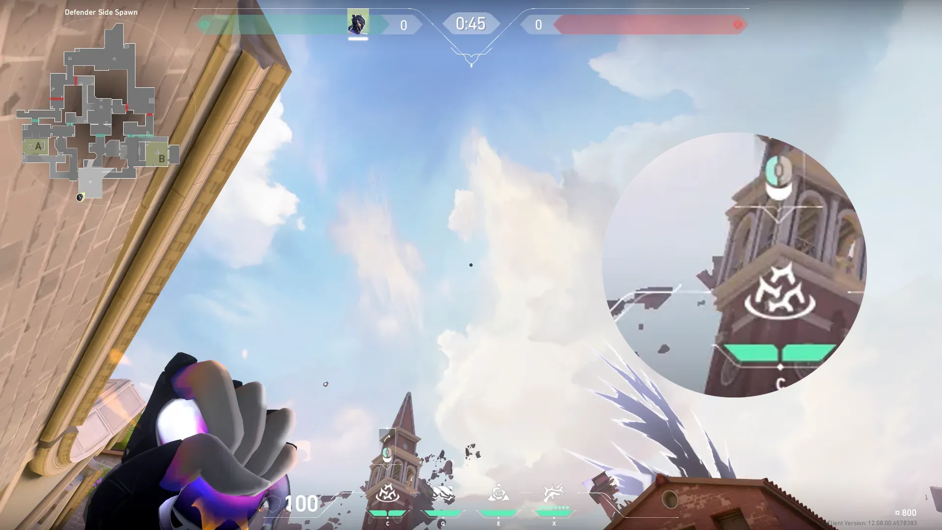 Vyse Razorvine on Ascent Defense Site B — step 2 of 3: Aim — line up the shot