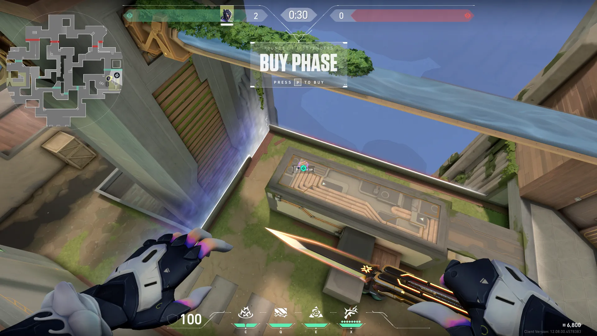 Vyse Razorvine on Abyss Defense Site B — step 3 of 4: Aim — line up the shot