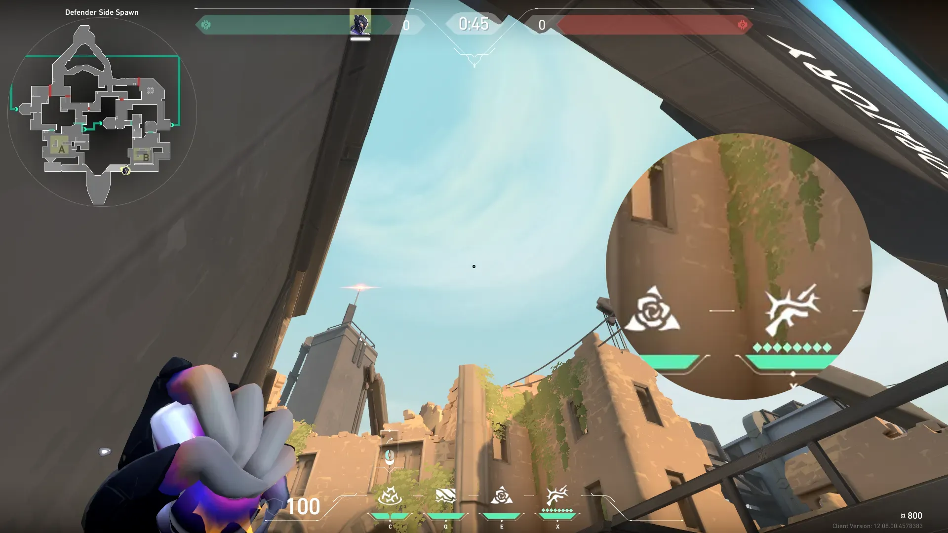 Vyse Razorvine on Bind Defense Site A — step 2 of 3: Aim — line up the shot