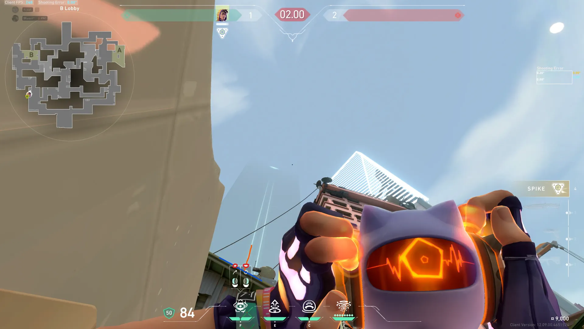 Miks M-pulse on Split Attack Site B — step 2 of 5: Aim — line up the shot